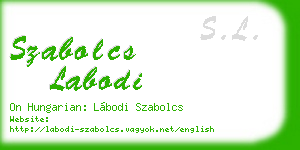 szabolcs labodi business card